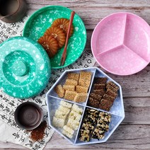 추억의 옛날 찬합 도시락 통 김밥 샌드위치 간식 직장인 피크닉, 23-블루마블 육절 찬합 뚜껑, 블루