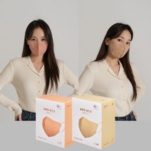 맘편히 국산 미세먼지 새부리형 베이지 핑크 컬러마스크 100매 대량구매, 카라멜라떼 M(중형) 50매, 로맨틱로즈 M(중형) 50매