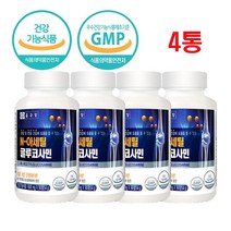 N 아세틸 글루코사민 NAG 분말 정제 식약청인증 무릎관절영양제 MSM 글루코사민 추천 홍화씨 상어연골 해조분말 디메틸설폰(MSM) 알약 60대 70대 관절건강, 관절영양제 4개, 4개