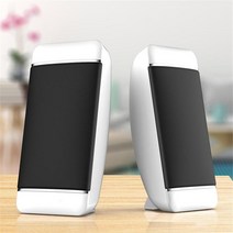 2Pcs 유선 컴퓨터 스피커 USB 3.5mm AUX 미니 PC 노트북 데스크탑 전화 5W 오디오 멀티미디어, 02 white, 02 white