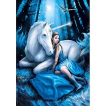 클레멘토니 유니콘과 엘프 푸른달 일러스트 1000피스 직소퍼즐 CL39462