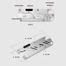 SK5 블레이드 유틸리티 나이프 항공 알루미늄 핸들 EDC 야외 멀티 도구 종이 샤프 커터 선물 5, [06] Silver, 06 Silver