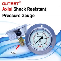 유압 압력 측정 OUTEST 축 방향 스텐 공기 물 유압 압력 G 14 17 측정, 06 0-1Mpa