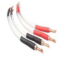 4pcs 5N OCC 20cm 실버 도금 브리지 기계 linehifi 스피커 점퍼 케이블 AMP CD DVD 플레이어 interconnector, [03] 30cm, [03] Yplug tobanana, 03 Banana to Y Spade_04 30cm