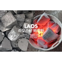 두번구운 비장탄 라오스 백탄참숯 차콜 바베큐숯 캠핑숯 고기숯, S