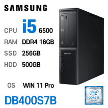 삼성중고컴퓨터 DB400S7B 인텔 6세대 core-i5 가성비 사무용컴퓨터 윈도우11설치, i5-6500, 16GB, 256GB +500GB