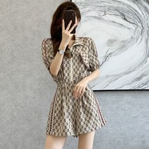 여성 루즈 여름 캐주얼 하이 웨스트 반바지 점프 수트