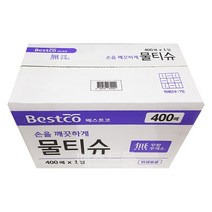 베스트코 사각물티슈, 400개