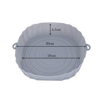 튀김기계 업소용전기튀김기 전기튀김기 업소용튀김기 Air Fryer Silicone Pan Oven Grill Pizza Chicken A, 04 gray
