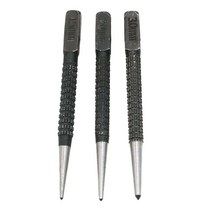 3pcs 높은 탄소 철강 센터 펀치 세트 10.1cm 비 슬립 합금 금속 나무 마킹 드릴링 도구, 01 black
