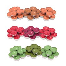 이케아 컬러 미니 향초 예쁜 양초 캔들 색깔있는초 60개 (30px2), 색상, 그린