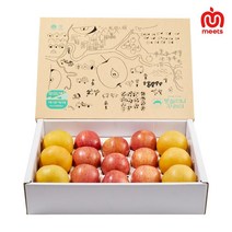 meets 여왕의 사과와 꿀배를 담은 몽실언니 꾸러미 저탄소인증 선물세트 6kg (사과 9개 +신고배 6개/15과)