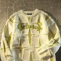 YAPOGI 아메리칸 빈티지 하이 스트리트 스타 스웨터 남 가을 겨울 루즈 캐주얼 나른한 스타일 매치 라운드 니트