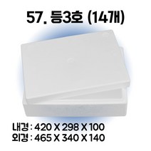 택배 스티로폼박스 김치 굴 딸기 떡 대형 소형 어상자 포장용 스치로폼 아이스박스, 57. 등3호 (14개)