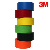 골든트리 3M 칼라 종이 마스킹테이프 48mm x 40M 6색 색깔 커버링 마킹 테이프, 3M 주황색 48mm x 40M 1개