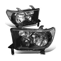 DNA MOTORING HL-OH-TT07-BK-CL1 페어 블랙 하우징 클리어 코너 헤드 라이트 07-13 Tundra / 08-17 Sequoia와 호환 가능, Black, OEM Style