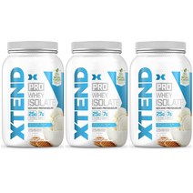 XTEND 엑스텐드 프로틴 프로 웨이 아이솔레이트 바닐라아이스크림 Vanilla Ice Cream 810g 3개