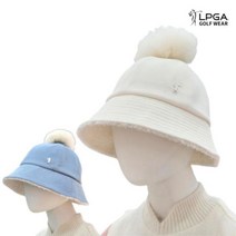 [기타] LPGA 골프웨어 여성 코듀로이 퍼 벙거지 모자 P529P, 색상:스카이블루