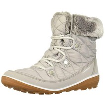 컬럼비아 여성용 Heavenly Shorty 옴니히트 스노우 부츠 블랙딥 워터, 5, Grey Ice/White