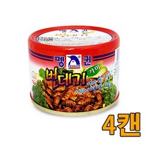 유니크앤몰 펭귄 번데기130g 가미 통조림 캔 술안주 영양간식, 4개