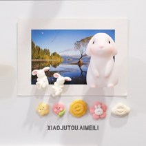 인테리어 무드등 토끼 밤 빛 냉장고 스티커 자기 귀여운 스타일 홈 장식 철 자석 성격 크, [1] 비철제 냉장고는 흔적 없이 사진을 찍어야 하며