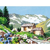 스위스 알프스 초원 농장 우드 직소퍼즐 설산 오두막집 인더숲 보면 기분이 좋아지는 유화감 자연풍경 행운 부귀 모으는 조각퍼즐 집콕취미 스트레스 해소 집중력향상 선물용 11종, 500조각, 농장 풍경 퍼즐선택01