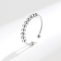 프로포즈반지 925실버반지 레이어드 은반지 커플링 실버 모양 회전 자유롭게 비즈 나선형