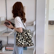 레오파드 가방 에코백 크로스백 쇼퍼백 숄더백 핸드백 호피에코백 어 세련된 빅 캐주얼 토트 백 여성 캔버스