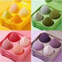 물방울퍼프 물광 애기궁둥이 메이크업 파운데이션 퍼프 쿠션(+케이스 포함), 8개입, 색상, 분홍-딸기무스