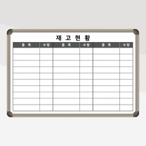 재고관리현황판 900x600 자재현황표 비품관리 사무실칠판 주문제작 도안칠판 화이트보드, 자석