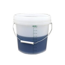 눈금 물통 반투명 양동이 플라스틱 투명 시멘트 버켓, 20L 투명통