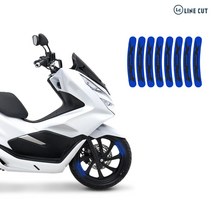 LINE CUT 혼다 PCX125 21-23 PNG 로고 휠스티커 림테이프 데칼 스티커, 빨강