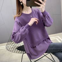 에디에퀸 봄 가을 여성 이중블라우스 G235