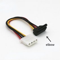 IDE 4Pin Female Molex to Dual SATA 15Pin Y Splitter HDD Power Adapter Connector Cable, 02 1to1