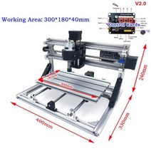 cnc조각기 소형cnc cnc DIY CNC 3018 PRO-MAX 데스크탑 조각 기계 PCB 밀링 머신 목재 GRBL 제어 옵션 레이저, 3018 프로, 2.5w, 1개