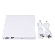 외장형 씨디롬 DVD 플레이어 odd usb 3.0 외부 광 드라이브 dvdcd rom 버너 라이터 usb 전원 케이블이 있는 범용 노트북 cd 레코더 88, 하얀색