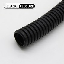PP 절연 주름관 스레딩 호스 플라스틱 와이어 보호 슬리브 75mm345mm 1 m 5m 10m, 14.Black Closure - AD 158 x ID