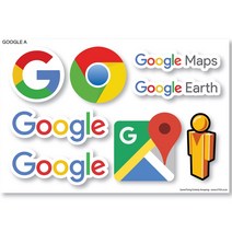 구글 GOOGLE 로고 스티커SET - 안드로이드 구글 방수 데코 스티커, 구글A타입, 1개