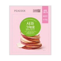 피코크 사과 그대로 건과일칩, 18g, 2개