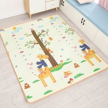 EPE 친환경 두꺼운 아기 크롤링 놀이 매트 접이식 매트 카펫 놀이 매트 어린이 안전 매트 러그 1cm, YELLOW+180x150x1cm
