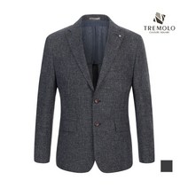 인디안 TREMOLO 린넨 믹스 조직 포멀 자켓