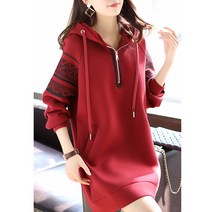 넷투넷코리아 여성 미니 원피스 캐주얼 루즈핏 아노락 후드 스포티