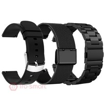 20mm 22mm 스마트 시계 스트랩 smartwatch 밴드 범용 시계 밴드 화웨이, 검은색