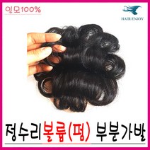 헤어엔조이 정수리 탑피스(볼륨펌) 대중소 파마머리 부분가발, 1개, 소-자연갈색