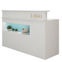 안내 데스크 인포 메이션 미용실 식당 계산대 카운터, 파란 조명 100x50x100cm