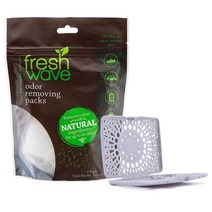 Fresh Wave 냄새 제거팩 6개입 Fresh Wave Odor Eliminating & Deodorizing Packs Bag of 6 + Fresh Pod, 1