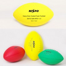 니스포 소프트폼 풋볼공 NFB-11.0 11인치 럭비공, 그린