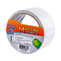 [코리아스퀘어] 알파 PVC 앙면테이프 50mmx10M 1입, [2147100]옵션없음