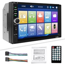 시거잭블루투스 차량 자동차 블루투스 aux AHOUDY-2 Din 자동차 라디오 블루투스 7 인치 터치 스크린 스테, 01 standard_01 단일 코어