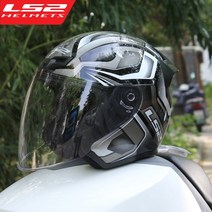 쇼에이 헬멧 풀페이스 시스템 오픈페이스 클래식 agv LS2 OF608 하프 헬멧 오토바이 모토 레이싱 Capacete, 03 OF608 - 3